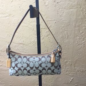 Authentic Coach Canvas, Soft Leather 4 1/2” x 10”